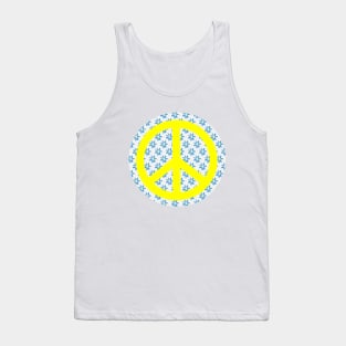 YELLOW Peace Sign Hippie Lifestyle Tank Top